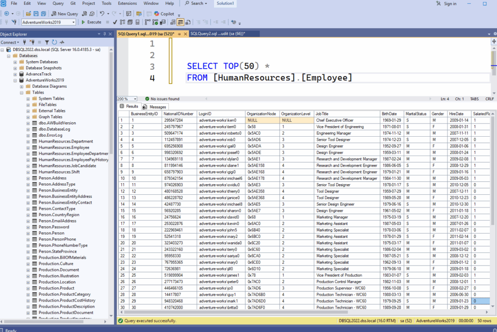 Query Plan Viewer Results